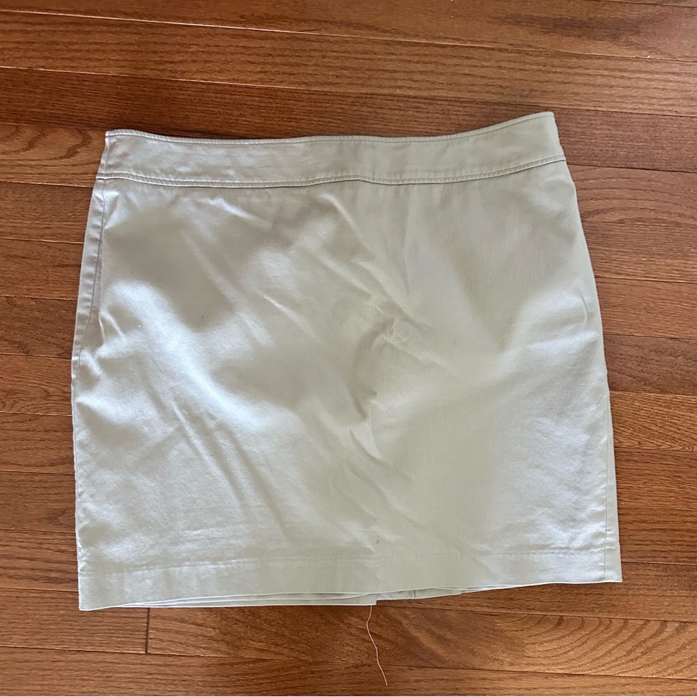 LOFT Light Beige A-Line Skirt with zipper